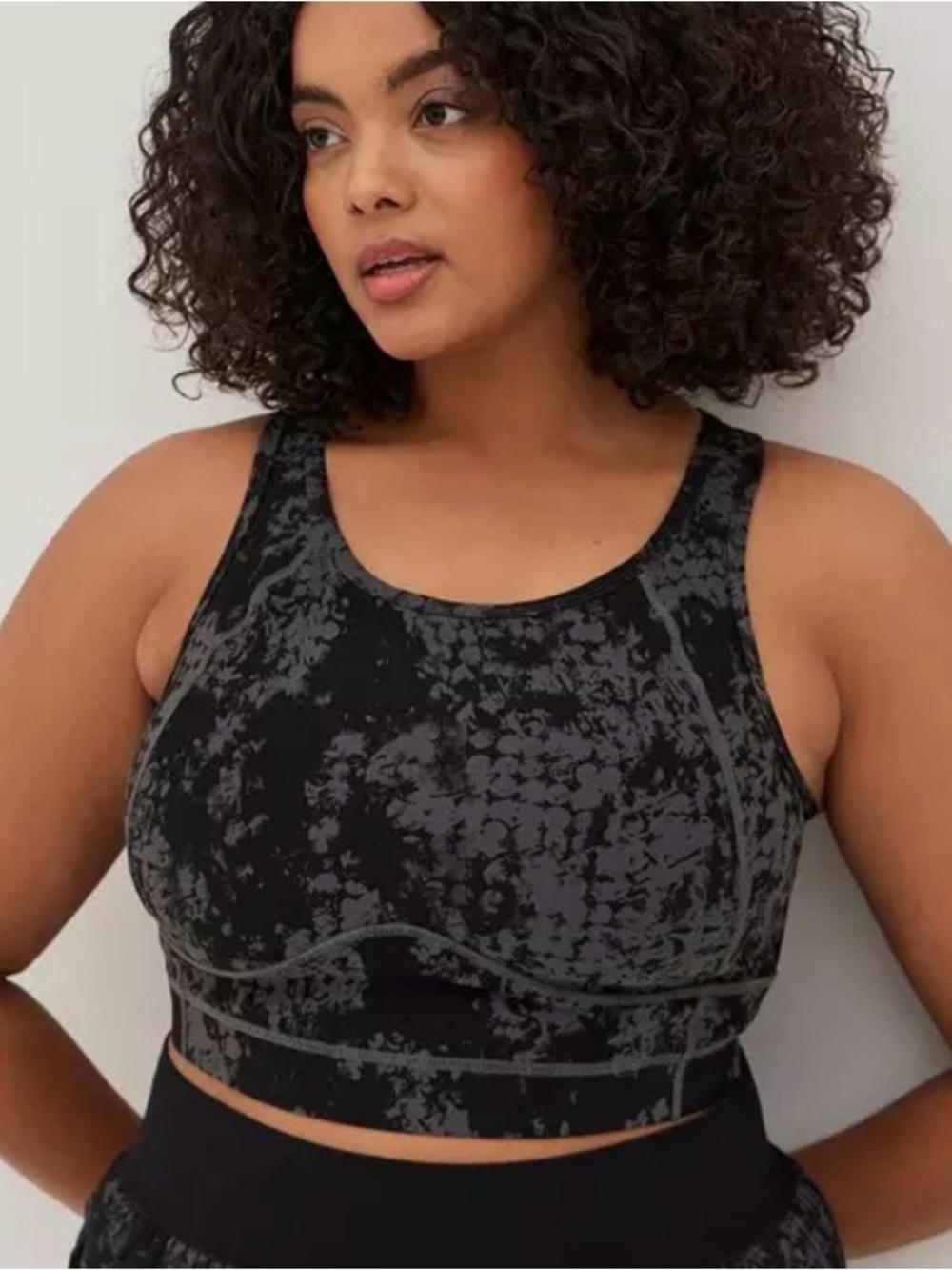 Torrid 1X Happy Camper Performance Core Dots Print Longline Sports Bra